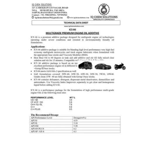 Premium Multi Grade Engine Oil Additive