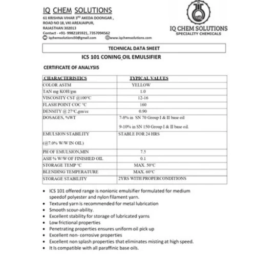 Conning Oil Additive