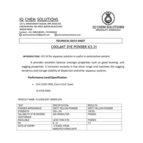 Plane Coolant Admixture Premix