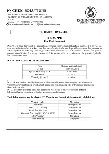 Pour Point Depressant