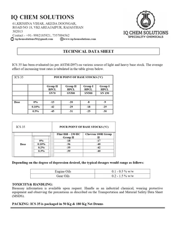 Pour Point Depressant