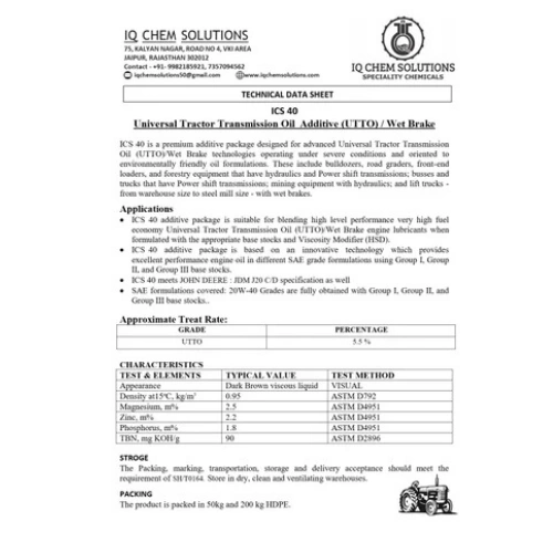 Universal Tractor Transmission Oil Additive