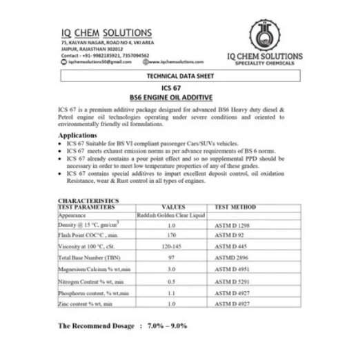 BS6 Engine Oil Additive