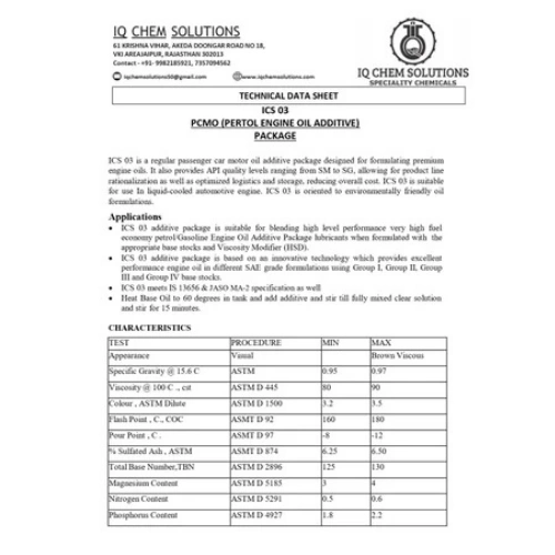 CNG ENGINE OIL ADDITIVE